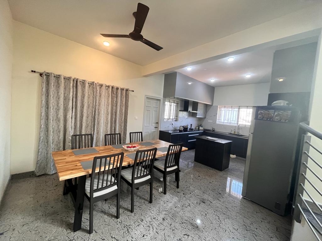 Fully equipped kitchen at Saptha Sagara Villa