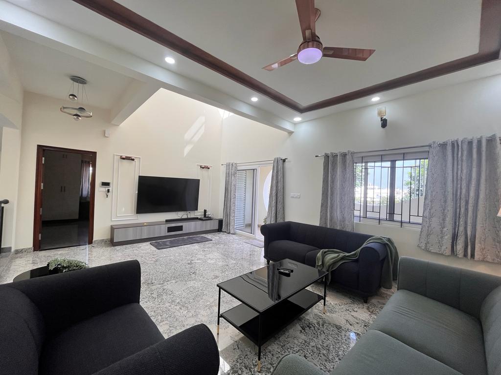 Spacious living suite at Saptha Sagara Villa