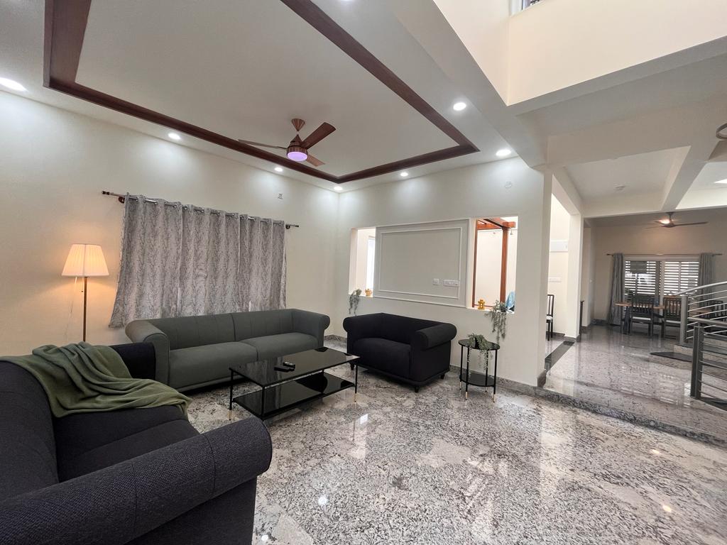 Living room at Saptha Sagara Villa